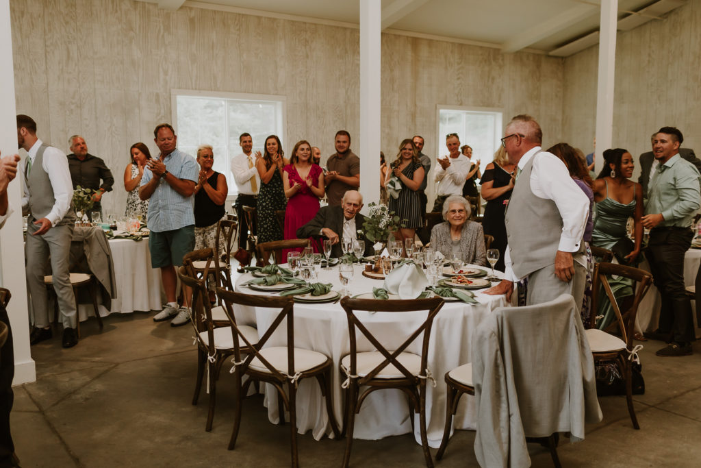 wedding guests toast grandparents